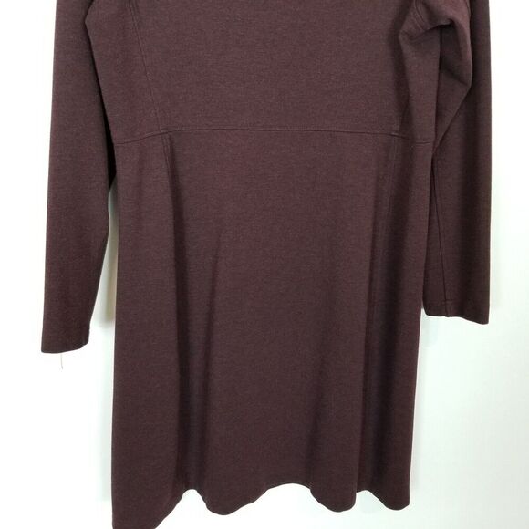 Duluth Trading Co. Women's Wearwithall Ponte Knit Long Sleeve Dress Sz L Maroon - Picture 6 of 7